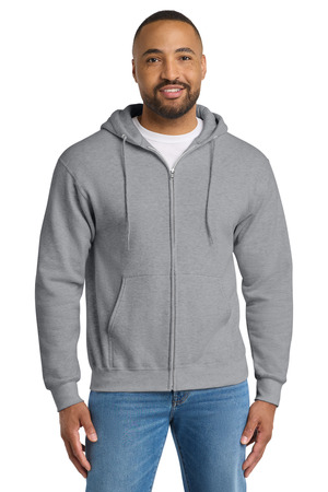 Port & Co ® Essential Fleece Full-Zip Hooded Sweatshirt. PC90ZH