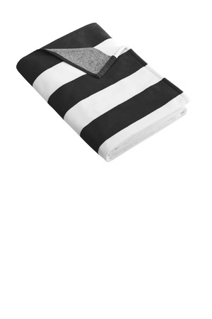 Port Authority ® Cabana Stripe Beach Towel. PT43 — Black