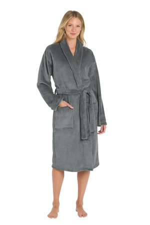 Port Authority ® Plush Microfleece Shawl Collar Robe. R102 — Deep Smoke