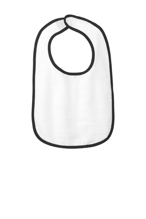 Rabbit Skins ™ Infant Contrast Trim Terry Bib. RS1003 — Black