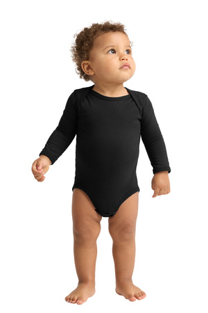 Rabbit Skins ™ Infant Long Sleeve Jersey Bodysuit RS4421 — Black