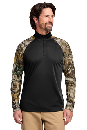 Russell Outdoors ™ Realtree ® Colorblock Performance 1/4-Zip RU152 — Black/ Realtree Edge