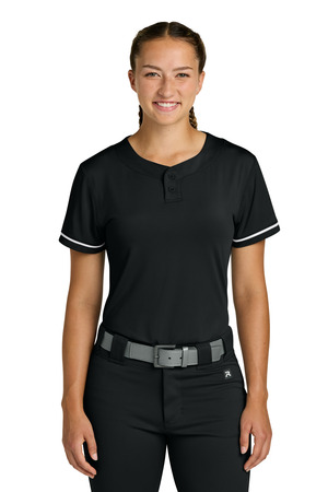 Richardson Women's Select 2-Button Softball Jersey RW7220 — Black