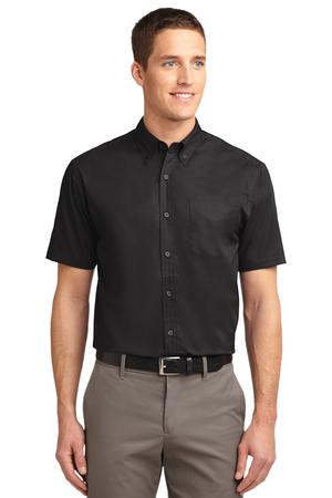 Port Authority ® Short Sleeve Easy Care Shirt. S508 — Black/ Light Stone
