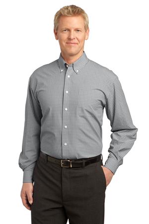 Port Authority ® Plaid Pattern Easy Care Shirt. S639 — Charcoal