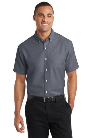 Port Authority ® Short Sleeve SuperPro ™ Oxford Shirt. S659 — Black