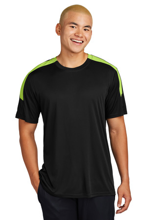 Sport-Tek ® Competitor ™ United Crew ST100 — Black/ Lime Shock