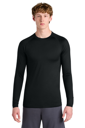 Sport-Tek ® PosiCharge ® Compression Long Sleeve Tee ST120LS — Black