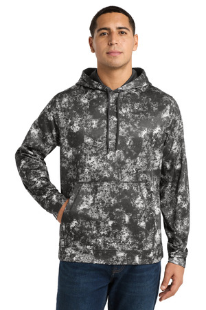 Sport-Tek ® Sport-Wick ® Mineral Freeze Fleece Hooded Pullover. ST230 — Black