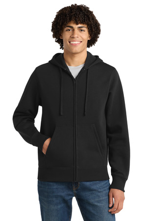 Sport-Tek ® Full-Zip Hooded Sweatshirt. ST258 — Black
