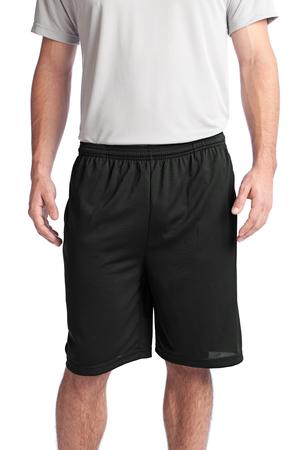 Sport-Tek ® PosiCharge ® Tough Mesh Pocket Short. ST312 — Black