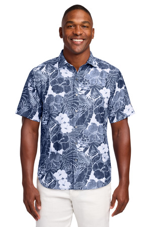 Tommy Bahama ® Coconut Point Playa Flora Short Sleeve Shirt ST325929TB — Blue Note