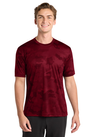 Sport-Tek ® CamoHex Tee. ST370 — Deep Red