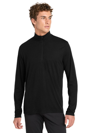 Sport-Tek ® PosiCharge ® Tri-Blend Wicking 1/4-Zip Pullover. ST407 — Black Triad Solid