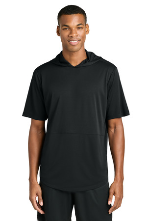 Sport-Tek ® Club Short Sleeve Hoodie ST445 — Black