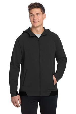 Sport-Tek ® PosiCharge ® Strive Hooded Full-Zip ST570 — Black