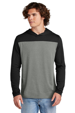 Sport-Tek ® Halftime Long Sleeve Hoodie ST6044 — Black/ Vintage Heather