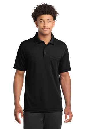 Sport-Tek ® PosiCharge ® RacerMesh ® Pocket Polo. ST640P — Black