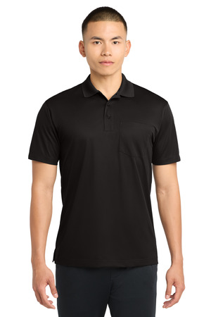 Sport-Tek ® Micropique Sport-Wick ® Pocket Polo. ST651 — Black