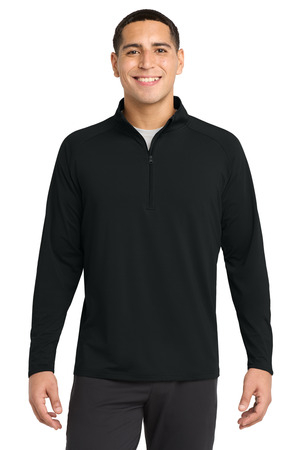 Sport-Tek ® Sport-Wick ® Stretch 1/4-Zip Pullover. ST850 — Black