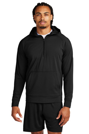 Sport-Tek ® Sport-Wick ® Stretch 1/2-Zip Hoodie ST856 — Black