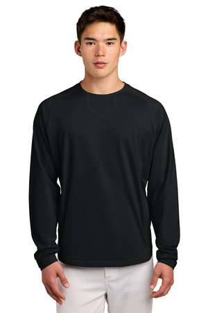Sport-Tek ® Sport-Wick ® Stretch Pocketed Crewneck ST859 — Black