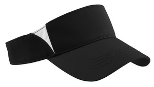 Sport-Tek ® Dry Zone ® Colorblock Visor. STC13 — Black/ White
