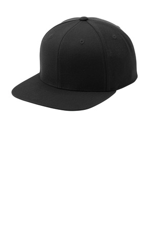 Sport-Tek ® YP Classics ® Flat Bill Snapback Cap. STC19 — Black