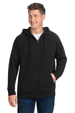 Sport-Tek ® Drive Fleece Hooded Full-Zip STF201 — Black