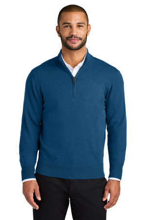 Port Authority ® Easy Care 1/4-Zip Sweater SW2900 — Aegean Blue Heather