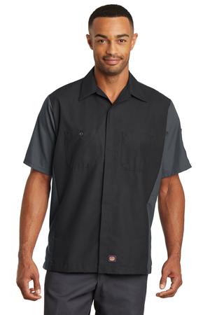 Red Kap ® Short Sleeve Ripstop Crew Shirt. SY20 — Black/ Charcoal