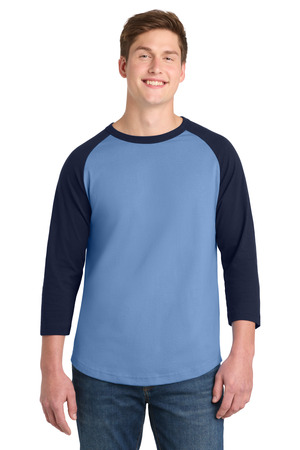 Sport-Tek ® Colorblock Raglan Jersey. T200 — Carolina Blue/ Navy