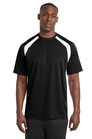 Sport-Tek ® Dry Zone ® Colorblock Crew. T478 — Black/ White