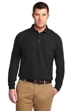 Port Authority ® Tall Silk Touch™ Long Sleeve Polo. TLK500LS — Black