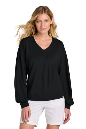 TravisMathew Women's Long Weekend V-Neck TM1LD009 — Black