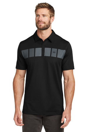 TravisMathew Cabana Chest Stripe Polo. TM1MU416 — Black