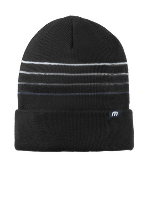 TravisMathew Striped Cuffed Beanie TM1MY393 — Black
