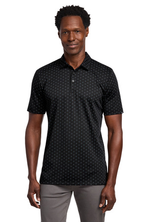 TravisMathew Oceanside Geo Polo TM1MY403 — Black/ Aegean Blue