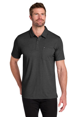 TravisMathew Oceanside Heather Pocket Polo TM1MY404 — Black Heather