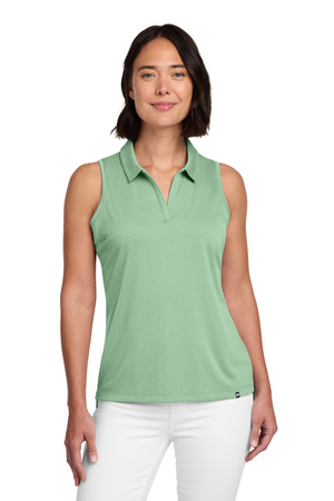 TravisMathew Women's Coto Performance Sleeveless Polo TM1WX001 — Beryl Green Heather