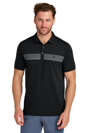 TravisMathew Glenview Stripe Polo TMA41462 — Black
