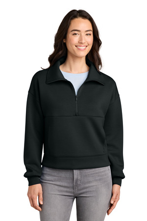 TravisMathew Women's Momentum Shift 1/2-Zip TMA42219 — Black