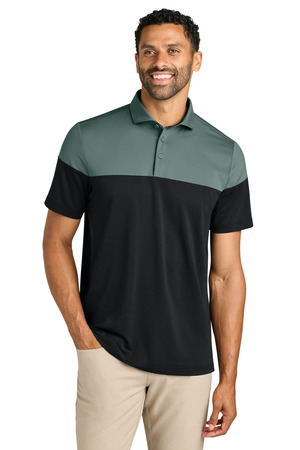 TravisMathew Onward Colorblock Polo TMA42774 — Balsam Green/ Black