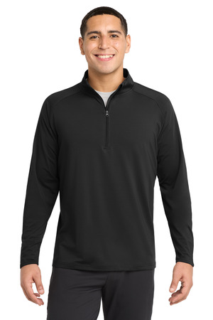 Sport-Tek ® Tall Sport-Wick ® Stretch 1/4-Zip Pullover. TST850 — Black