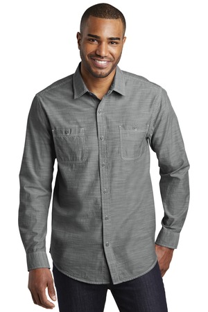 Port Authority ® Slub Chambray Shirt. W380 — Grey
