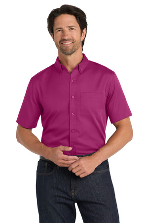 Port Authority ® Short Sleeve SuperPro React ™ Twill Shirt. W809