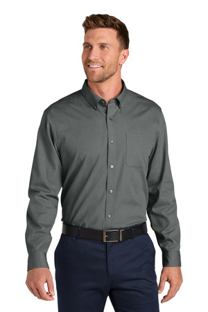 Port Authority ® Long Sleeve Nailhead Easy Care Shirt W816 — Deep Black