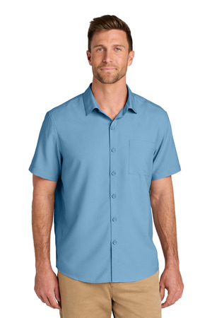 Port Authority ® Short Sleeve UV Dockside Shirt W963 — Carolina Blue