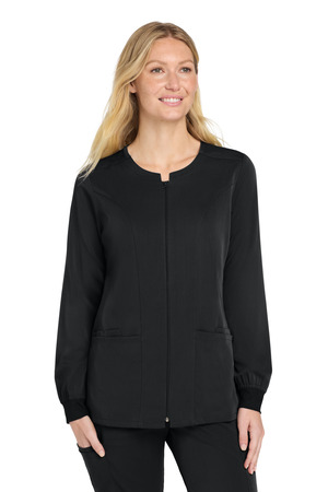 Wink ® Women's Premiere Flex ™ Full-Zip Scrub Jacket WW4088 — Black