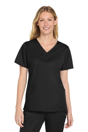 Wink ® Women's WorkFlex ™ Mock Wrap Top WW4760 — Black
